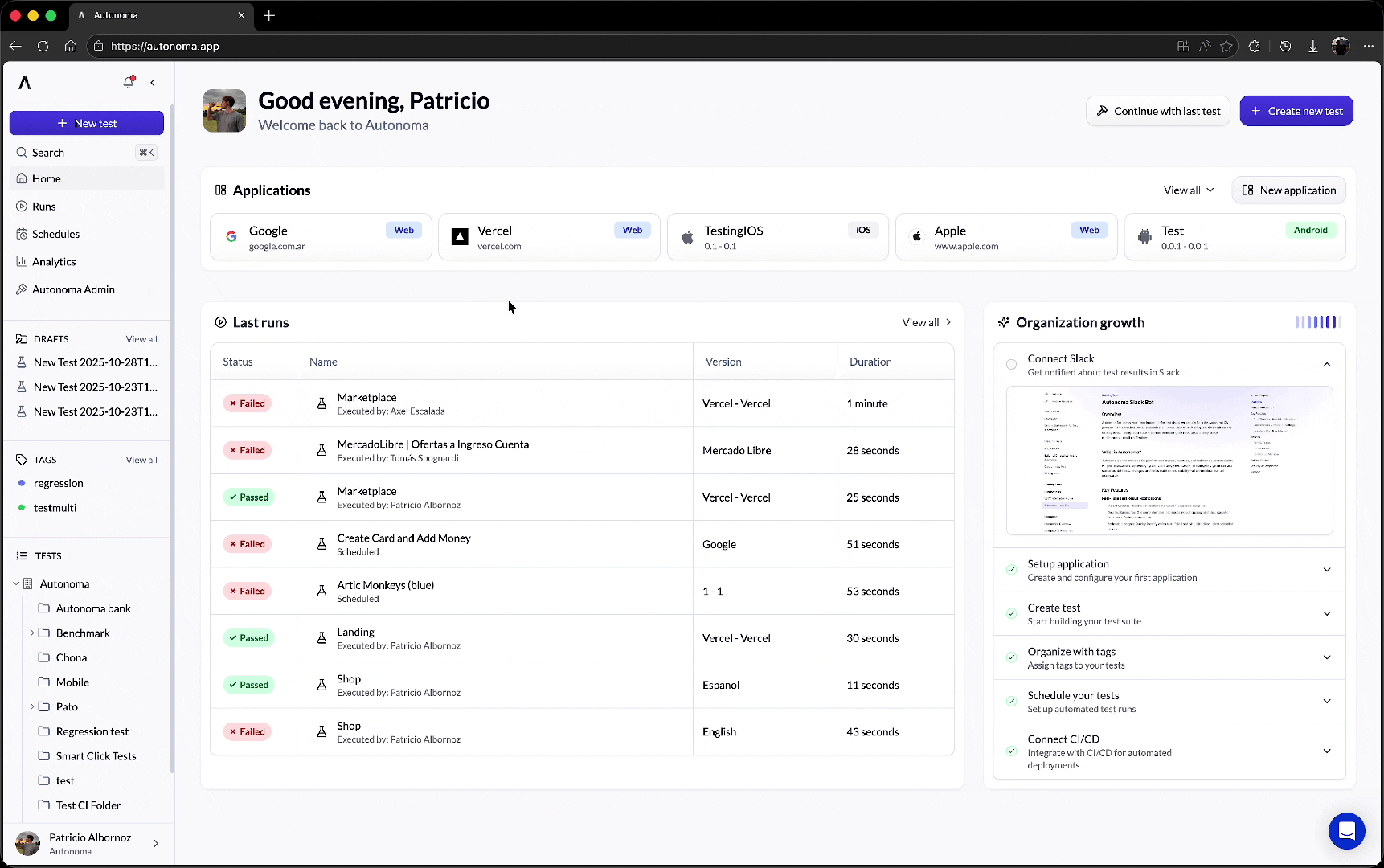 Applications setup demonstration